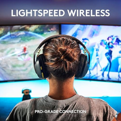 Logitech G435 Wireless Gaming Headset – Lightspeed + Bluetooth, Ultra-Light, Beamforming Mics, 40mm Drivers, Low-Latency, USB Receiver, Memory Foam Earcups, PC/PS5/PS4/Switch, Black, Bulk Packaging