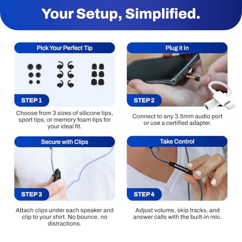 DefenderShield EMF Protection Air Tube Wired Earphones with Foam Tips | EMF Wired Earbuds with Microphone – Built-In Audio Controls & 3 Ear Tip Sizes, 3.5mm Jack, For Gaming/PC/Computer/iPad/Phone - style: 3.5mm with Foam Tips