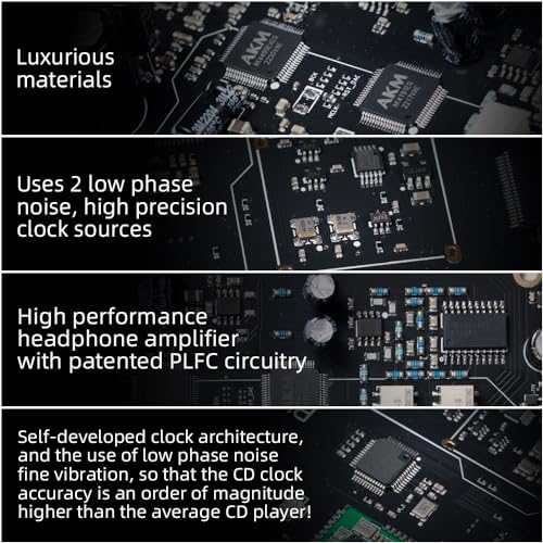 S.M.S.L PL200 MQA-CD Player Player HiFi Lossless AK4499EX Chip Bluetooth Playback Dac Headphone Amplifier,with Remote Control (Silver)