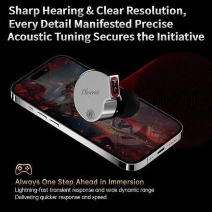 CCA Phoenix in-Ear Monitor Headphones – Dual-Magnet Dynamic Driver IEM with HiFi Clear Sound & Deep Bass, Full-Metal Professional Gaming Earbuds for Musicians, Singers, and Audiophiles(USB C Plug) - color: Purple, style: Without Mic,USB-C