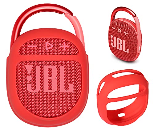 GETGEAR Silicone Cover Compatible with Clip 4 Portable Speaker(Red) - color: Red