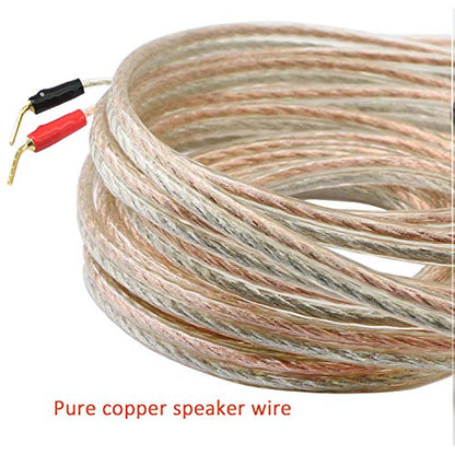 XMSJSIY RCA to Banana Pin Plug Speaker Wire,HiFi OFC Speaker (5 M) - size: 5 M