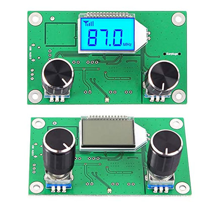 Digital FM Receiver Module, Icstation Radio Receiver Module Digital Stereo Board LCD Display DSP PLL 76.0MHz-108.0MHz Green