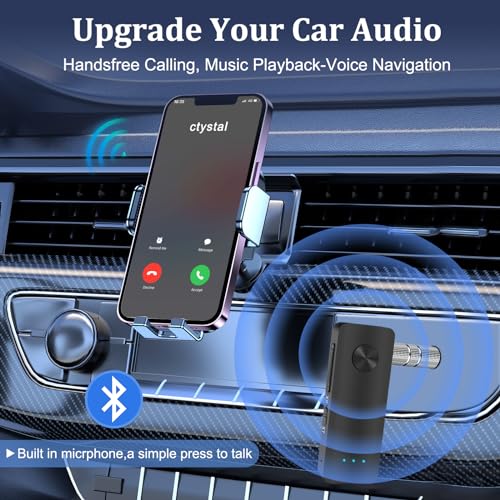Bluetooth 5.3 Transmitter Receiver for TV to BT Headphone, Low Latency, HiFi 3.5mm AUX Bluetooth Car Adapter, Mini Poratble Wireless Audio Receiver for TV/PC,Car Home Stereo, Airplane, Boat, Gym