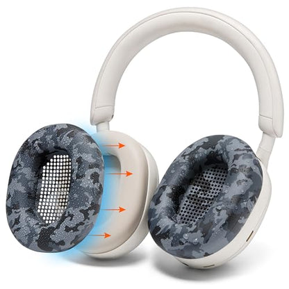 WC SweatZ XM5 - Patented Earpad Sweat Covers for Sony WH1000XM5 by Wicked Cushions | Full 360 Earpad Protection | Sweatproof & Easily Washable | Black Camo - color: Black Camo