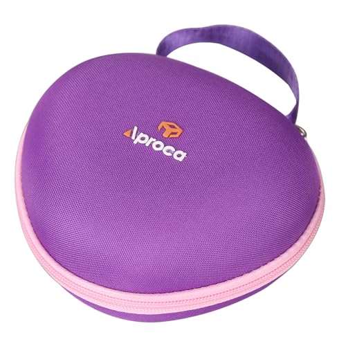 Aproca Case Compatible with iClever BTH12 HS19 BTH26 / AILIHEN I35 Kids Bluetooth Headphones, Storage Hard Bag -Purple with Pink (Case Only) - color: Purple with Pink