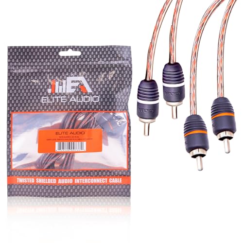 EA-RCA6 Standard 2-Ch RCA Cable - 6ft. Male to Male Twisted Wire Pair with Noise Reduction - size: 6'