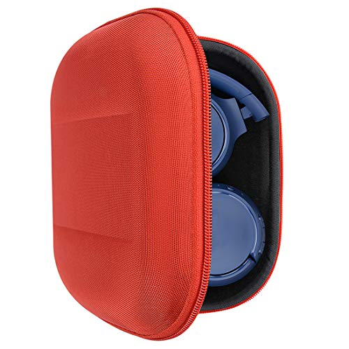 Geekria Shield Headphones Case Compatible with JBL Tune 660NC, Tune 560BT, Tune 510BT, Tune 500BT, Jr 310BT and More, Replacement Hard Shell Travel Carrying Bag with Cable Storage (Red) - color: Red