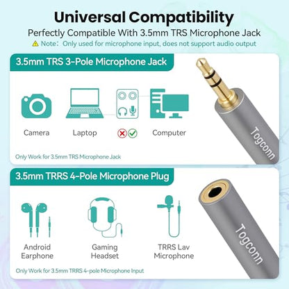 3.5mm TRS to TRRS/TRRS to TRS Audio Adapter 2 Pack - color: 3.5mm TRS to TRRS / TRRS to TRS, size: 2 Pack