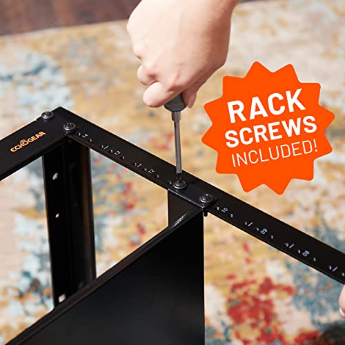 ECHOGEAR 2U Rack Shelf - Universal Design Works with Any Rack - Holds 50bs of Servers, Network Gear, or AV Equipment - 12" Deep Steel Shelf with Ventilated Design - Install Hardware Included - size: 2U Rack Shelf