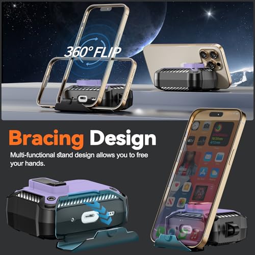 for AirPods Pro 1st/2nd Case with Lock & Phone Stand(Purple) | Automatic Snap Switch Lock,Carbon Fiber Texture Design Cover with Cleaner Kit - color: BB-Purple