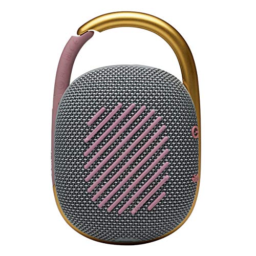JBL Clip 4 - Portable Mini Bluetooth Speaker, big audio and punchy bass, integrated carabiner, IP67 waterproof and dustproof, 10 hours of playtime, speaker for home, outdoor and travel (Grey) - color: Grey