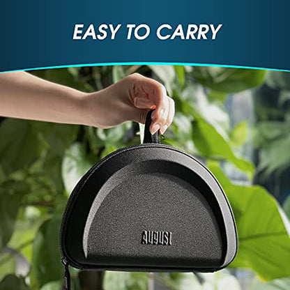 August Universal Headphone Case for Foldable Over-Ear & On-Ear Headphones | Hard EVA Shell, Travel Carrying Case, Zipper Closure, Mesh Pocket, Fits August EP650 & Similar Foldable Headphones