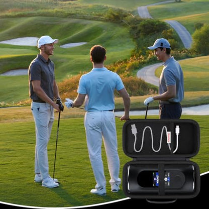 Carrying Case for Blue Tees Golf Player+, Player Pro GPS Speaker | Hard EVA Shell, Shockproof, Water Resistant, Scratch Resistant, Mesh Pocket for Charging Cable & Accessories, Black - color: Black