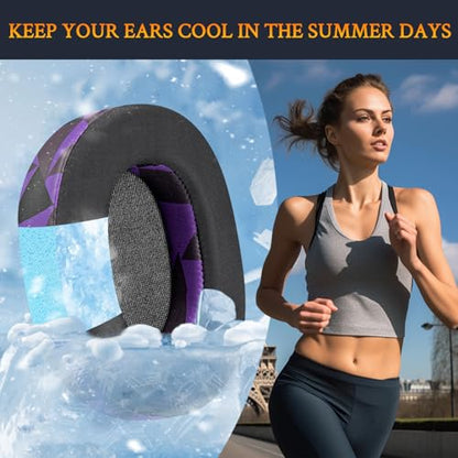 SOULWIT Earpads for SteelSeries Arctis 1/3/5/Arctis 7/7+/7P/7P+/7X/7X+/9/9X/Pro/Prime(Do Not Fit Any Arctis Nova) Headset, Cooling Gel Ear Pads Cushions with Ice Silk Fabric - Purple Black - color: Purple Black