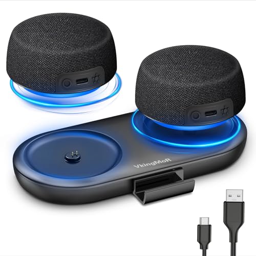 Bluetooth Speaker Set with Magnetic Base for Multi Room - color: Classic Black