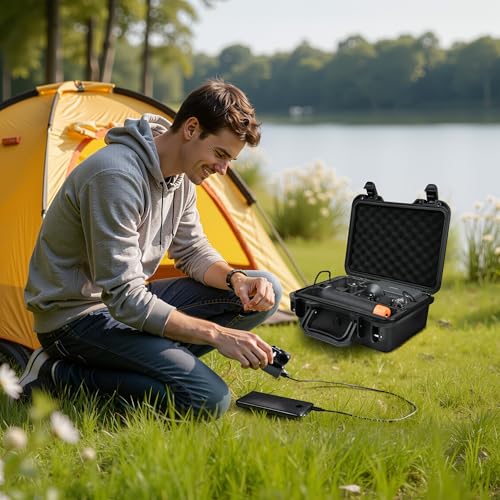 Lekufee Portable Waterproof Hard Case for DJI Osmo Nano, Standard Combo (64GB / 128GB) - Vlogging Camera, DJI Mic 3/2/Mini, More Accessories(Case Only)