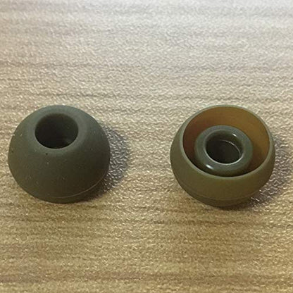Replacement Silicone Earbuds Ear Tips Eargels Buds Set Compatible with Beats Powerbeats 3 Powerbeats 2 Wireless in-Ear Earphones (4 Pairs/Brown) - color: Brown