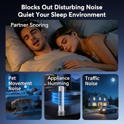 Sleep Earbuds Zero Pressure No Lights or Alerts, Tiny Hidden Earbuds for All Night Sleep
