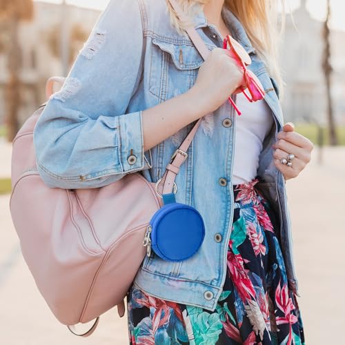 CaSZLUTION Carrying Case Compatible with GO Plus + 2023 | Portable Protective Case with Key Ring & Neck Strap, Nylon Storage Pouch, for GO Plus Plus, Case Only, Blue - color: Blue