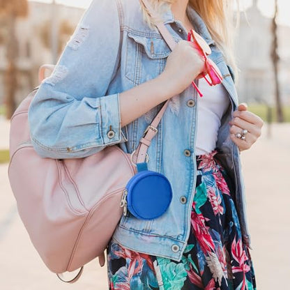 CaSZLUTION Carrying Case Compatible with GO Plus + 2023 | Portable Protective Case with Key Ring & Neck Strap, Nylon Storage Pouch, for GO Plus Plus, Case Only, Blue - color: Blue