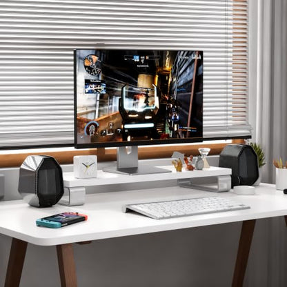 Computer Speakers for Desktop PC, Gaming PC Speakers for Desktop – USB-C, Bluetooth 5.3, 3.5mm AUX, AC Powered External Audio with Rich Stereo bass, Laptop/Mac, RGB Lights, Black, 30W - color: Black