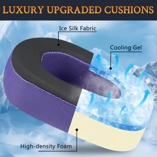 SOULWIT Cooling Gel Earpads Replacement for Logitech G733/G535/G335 Lightspeed Wireless Gaming Headset, Ear Pads Cushions with Comfort Noise Isolation Foam - Purple - color: Purple