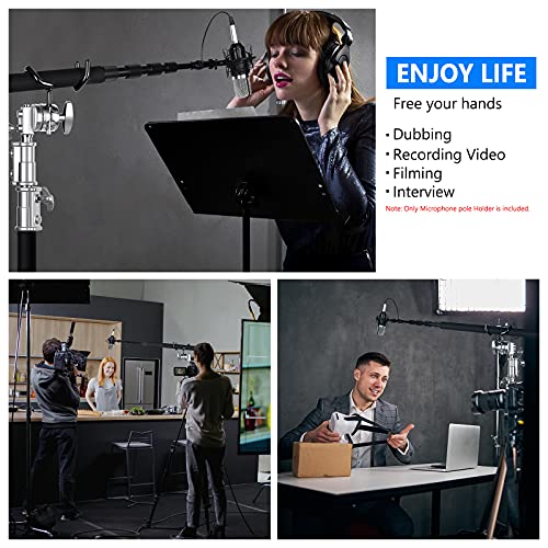 NEEWER Metal Microphone Boom Support Holder for C-Stands and Mic Stands, Black - style: CM-NA-1(Black)