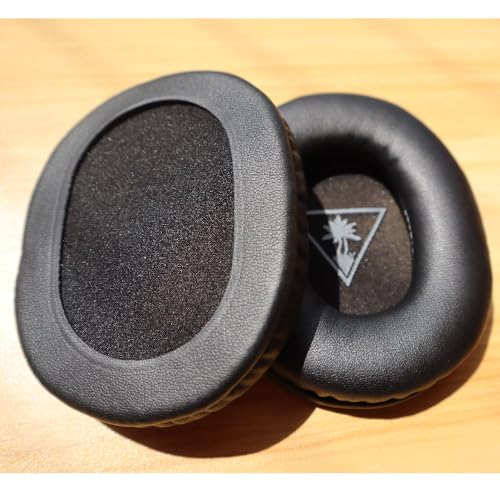 Ear Force XO Seven Ear Pads, Replacement Protein Leather Earpads for Turtle Beach XO 7, Recon 50 60P, Stealth 500 P X, 600 Gen 1, 350VR 400 420X 450 520 X12 300 Atlas Headphones (Not for XO7 Pro)