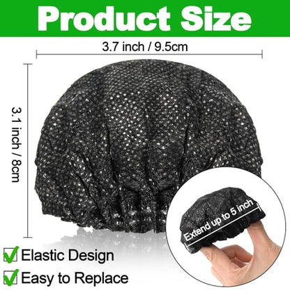 Foraineam 800 Pcs Microphone Cover Disposable Non-Woven Mic Covers Individually Wrapped Microphone Windscreen Protective Cap with Elastic Band for KTV, Karaoke, Recording Studio, News Interview
