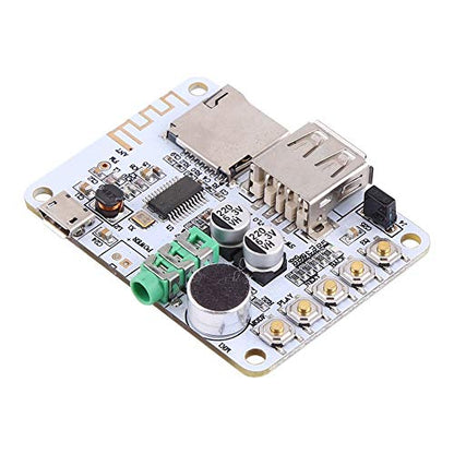 Oumefar Bluetooth Audio Receiver Microphone Amplifier USB TF FM MP3 Decoder 4 Modes WMA WAV FLAC Player Amplifier Board for MP3 WMA WAV FLAC(Bluetooth Audio Receiver Board + Remote Control)