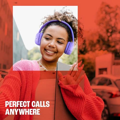 JBL Tune 530BT - Wireless on-Ear Bluetooth 6.0 Headphones with Powerful Pure Bass Sound, 2 beamforming mics for Perfect with Expo Gear Over-Ear Weather-Resistant Protective Hard-Shell - color: Blue
