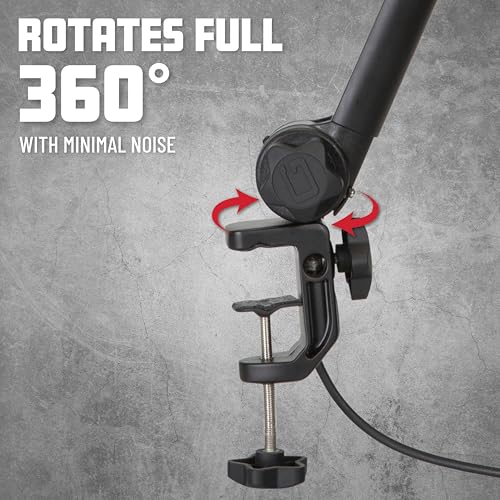 Gator Frameworks Deluxe Microphone Boom Arm Stand (GFWMICBCBM3000) | Fully Adjustable with a Quiet 360-degree Arm and Integrated XLR Easily Mounts to Most Desk Surfaces - style: 3000 Series
