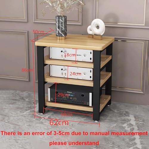 Display Shelf Stand, Small Shelf Stand, Media Stand, Rack Audio Tower Heavy Duty with Non-Slip Footpads 3 Colors 3 Sizes,Brown4 Layer - color: Brown, size: 4 layer