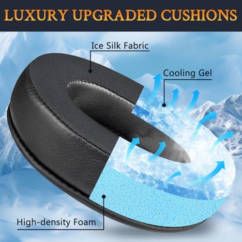 SOULWIT Earpads Replacement for Razer Kraken V3/V3 Pro/V3 X, Kitty V3 Pro/Kitty V3 X, V4/V4 Pro/V4 X Gaming Headsets, Ear Pads Cushions with Noise Isolation Foam - CG Black