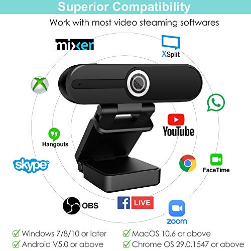 ToLuLu UHD 4K Webcam with Microphone, 8MP USB Computer Web Camera w/Tripod - style: 4K Webcam with Cover & Tripod