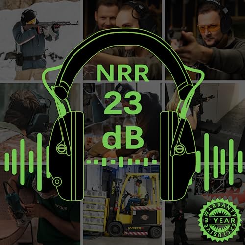 PROHEAR Electronic Ear Protection for Shooting with 4X Sound Amplification, Gun Range Hearing Protection Muffs, NRR 23dB Noise Reduction Headphones for Hunting, Camo - style: Electronic-camo