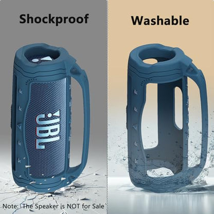 Silicone Cover Case for JBL Flip 7 Portable Bluetooth Speaker - color: Blue