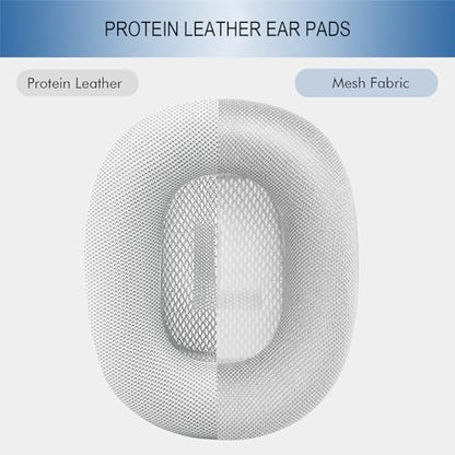GEVO Upgraded Ear Cushions Replacement Earpads for AirPods Max 1 & 2 Headphones, Protein Leather Ear Pads Ear Covers Cups with Memory Foam and Magnet for AirPods Max 1 & 2 (Silver) - color: Silver