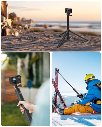 53" Action Camera Selfie Stick Tripod for DJI Osmo Pocket 4P/4/3, Xtra-Muse - style: Single