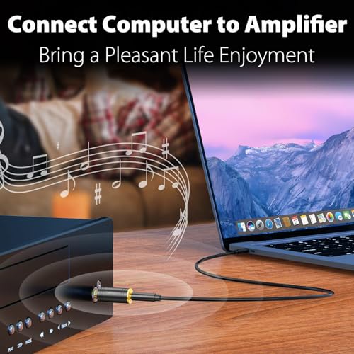 2-Pack 3.5mm to 1/4 Headphone Adapter – Heavy-Duty 6.35mm | Male to 1/8" Female Headphone Jack Adapter for Amp, Guitar, Mixer, Home Theater, AV Receiver – Copper Construction for Clear - style: 2 pair 6.5mm