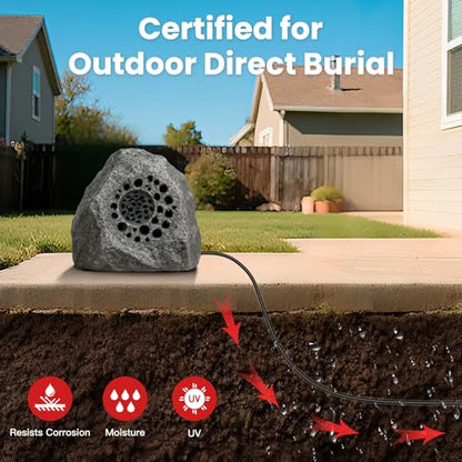 16 Gauge Outdoor Speaker Wire 200ft CL3 Direct Burial CCA Cable | CL2 Rated, 2 Conductor Stranded Core, UV and Weather Resistant, No Conduit Needed Underground, Garden Patio Pool Audio - size: 200FT, style: 16GAUGE
