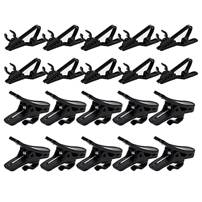 Lapel Mic Clip on Shirt Microphone Metal Tie and Plastic Wire Clips for Recording Video (20 Pcs)
