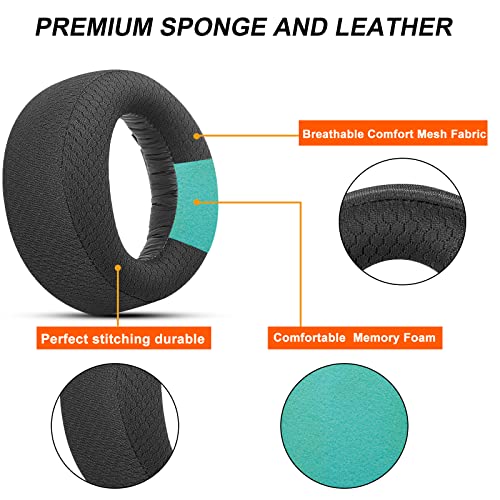 GVOEARS Ear Pads Cushions Replacement for Sony PlayStation 5 PS5 Pulse 3D Wireless Headset (Breathable Mesh Fabric) - color: Matte Black-Mesh