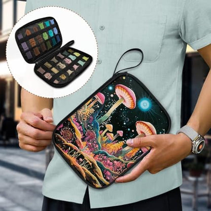 Watch Band Storage Bag Durable Watch Straps Carrying Bag Travel Organizer Bag Compatible with Apple Watch, Cable, Watch Band Pin, Mushroom - color: Mushroom