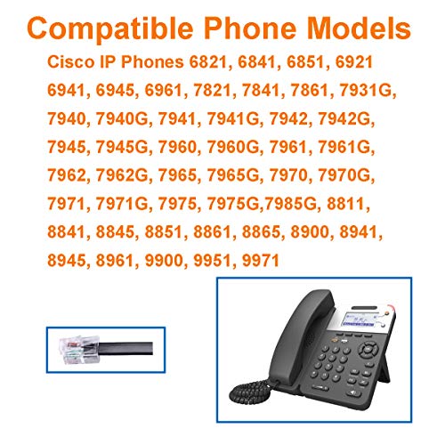 Cisco Phone Headset Corded RJ9 Telephone Headset with Noise Cancelling Mic Compatible with Cisco CP-7821 7841 7942G 7931G 7940 7941G 7945G 7960 7961G 7962G 7965G 7975G 8841 8861 9951 9971 etc