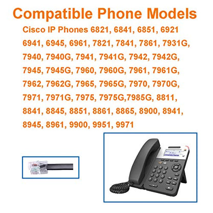 Cisco Phone Headset Corded RJ9 Telephone Headset with Noise Cancelling Mic Compatible with Cisco CP-7821 7841 7942G 7931G 7940 7941G 7945G 7960 7961G 7962G 7965G 7975G 8841 8861 9951 9971 etc