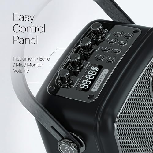70W Voice Amplifier with UHF Wireless Handheld Microphone & Bluetooth 5.3 | Portable PA System & Karaoke Mic Speaker Set with USB/TF/AUX/Guitar for Teaching, Public Speaking & Singing - S100