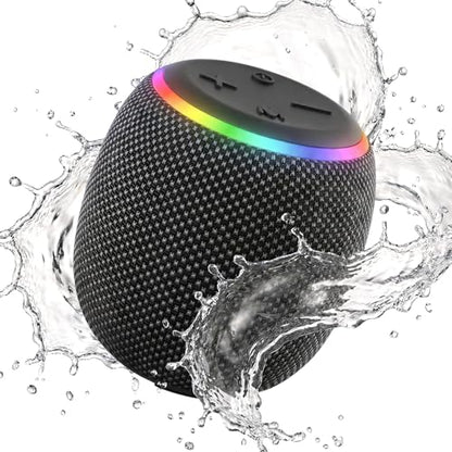 BassBloom Room 3 Portable Bluetooth Speaker, IPX6 Waterproof,12W JIKE BASS Powerful Stereo Sound with RGB Lights, TWS Pairing, Bluetooth 5.4, Great Gift Idea for on Any Surface at Home