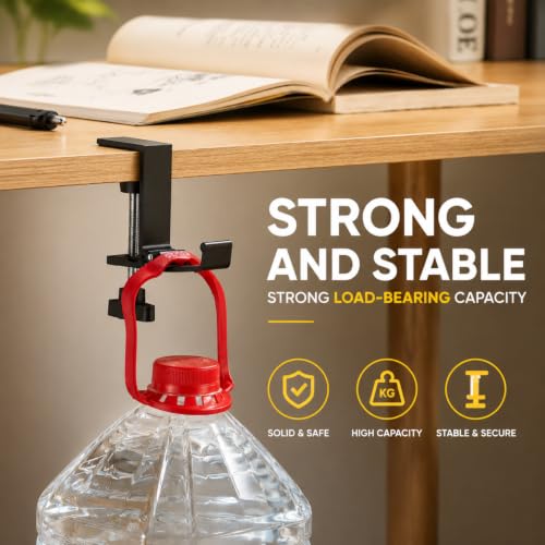 JAKO Headphone Stand for Desk, Aluminum Alloy Foldable Headphone Holder - Headset Stand Hook Mount, PC Gaming Headset Holder Under Desk Clamp for Office, Computer, Student Class Table, Handmade Table - color: Black